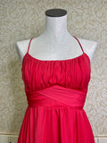 Red Silk A-Line Dress