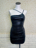 Black Foil Shiny Dress
