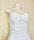 White Corset Midi Dress