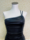 Black Foil Shiny Dress