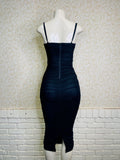Black Corset Midi Dress