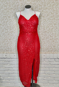 Red Sequin Dress