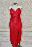 Red Sequin Dress