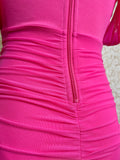 Pink Sweetheart Off The Shoulder Dress