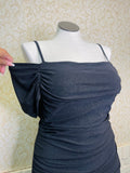 Black Glitter Off The Shoulder Dress