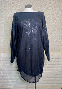 Black Sequin Dress