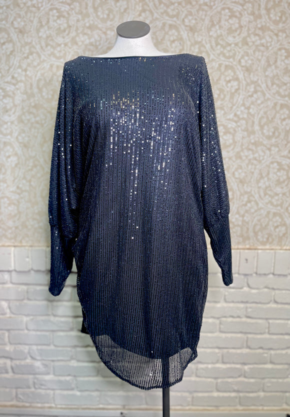 Black Sequin Dress