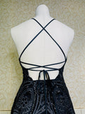 Black Sequin Mini Dress
