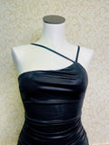 Black Foil Shiny Dress