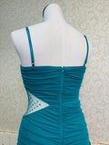 Teal Rhinestone Dress