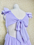 Lavender Dress with Ruffled Sleeves