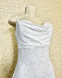 White High/Low Maxi Lace Dress