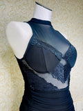 Black Mesh Lace Dress
