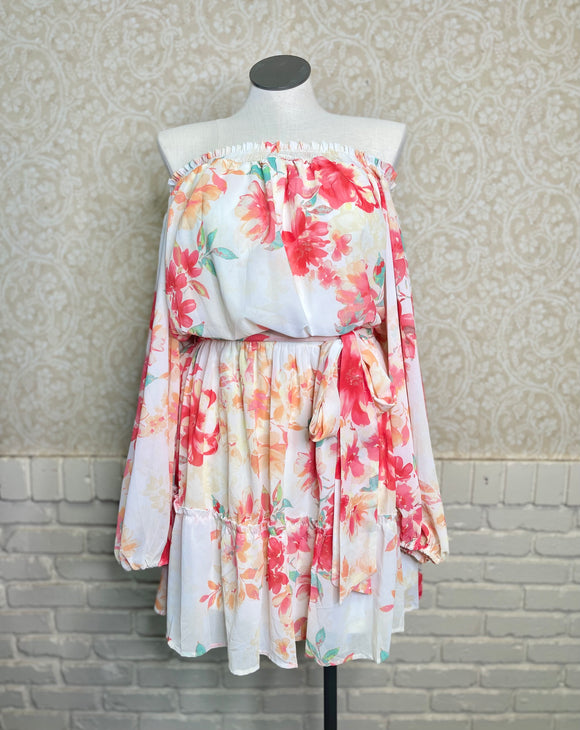 Flower Off The Shoulder Dress