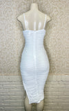 White Corset Midi Dress