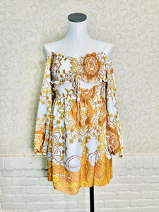 Gold and White Dress