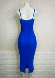 Royal Blue Corset Midi Dress