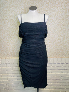 Black Glitter Off The Shoulder Dress