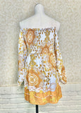 Gold and White Dress